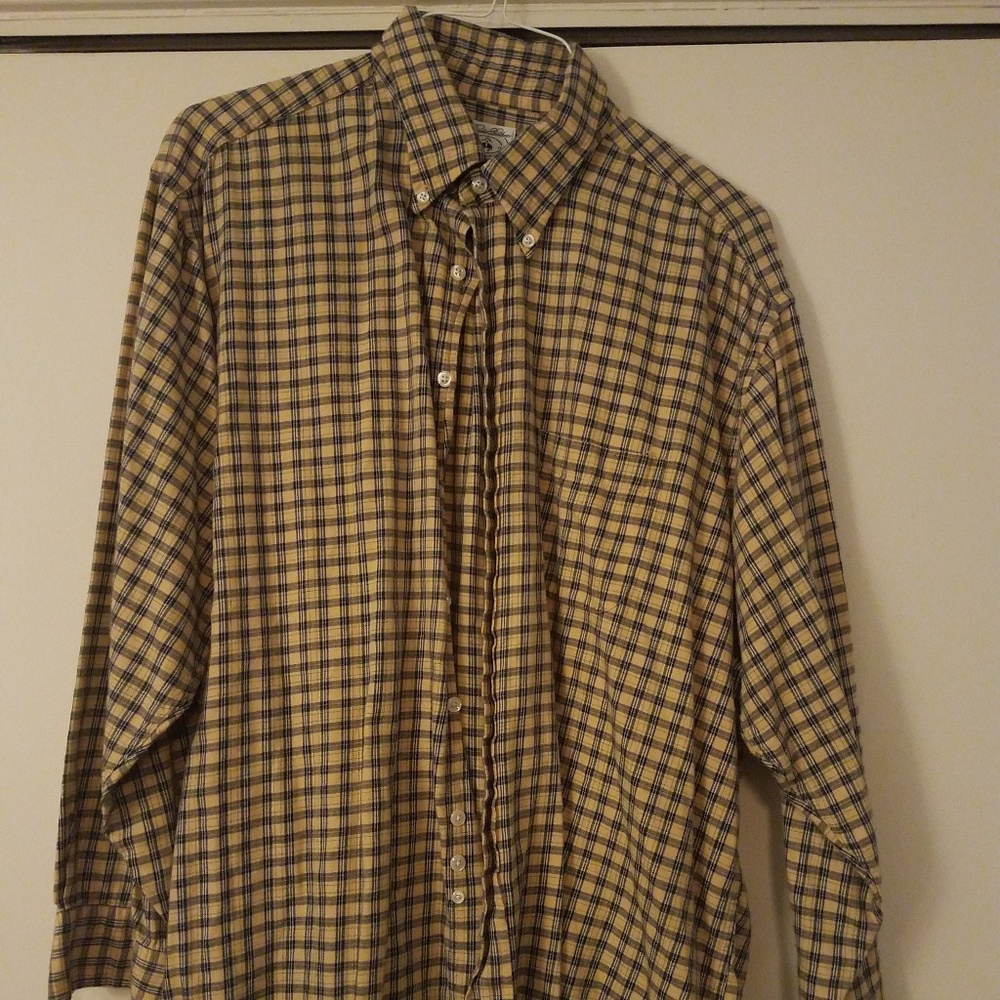 Brooks Brothers- Yellow Plaid XL Long sleeve